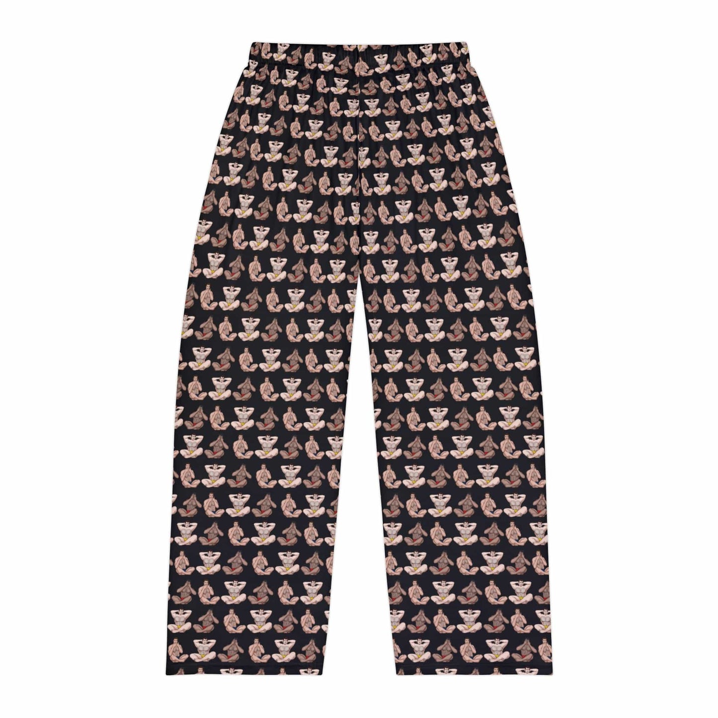 All Over Prints Hear No, See No, Speak No EVIL Men's Pajama Pant Bottoms - Black INVI-Expressionwear