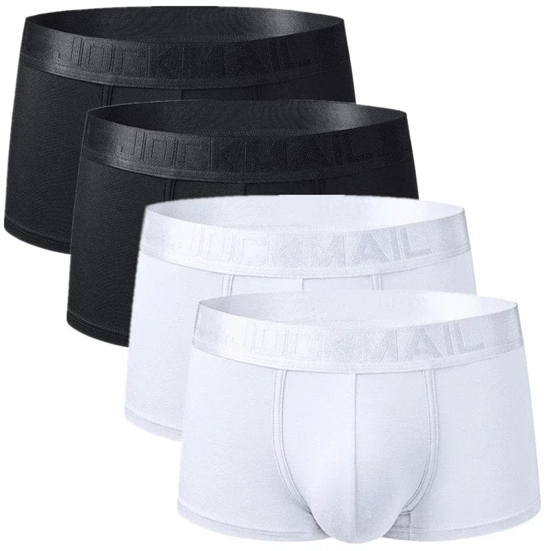 Apparel 2 Black & 2 White / XXL (34-36") 4 Pack Silky Waist Underwear INVI-Expressionwear 4 Pack Silky Waist Underwear