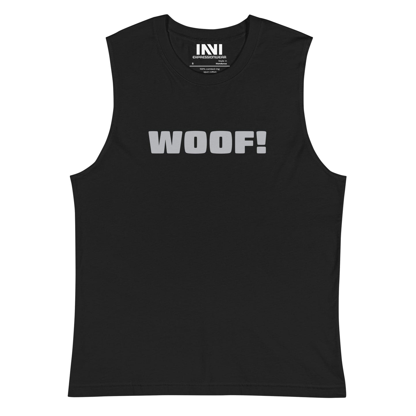 Black / S WOOF! Muscle Shirt INVI-Expressionwear WOOF! Muscle Shirt