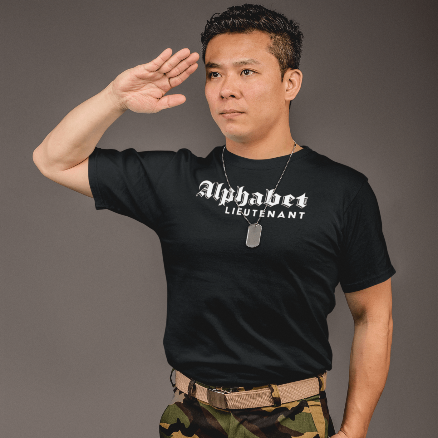 Apparel LIEUTENANT - Alphabet Mafia / Black / XS Alphabet Military Ranks T-shirts INVI-Expressionwear