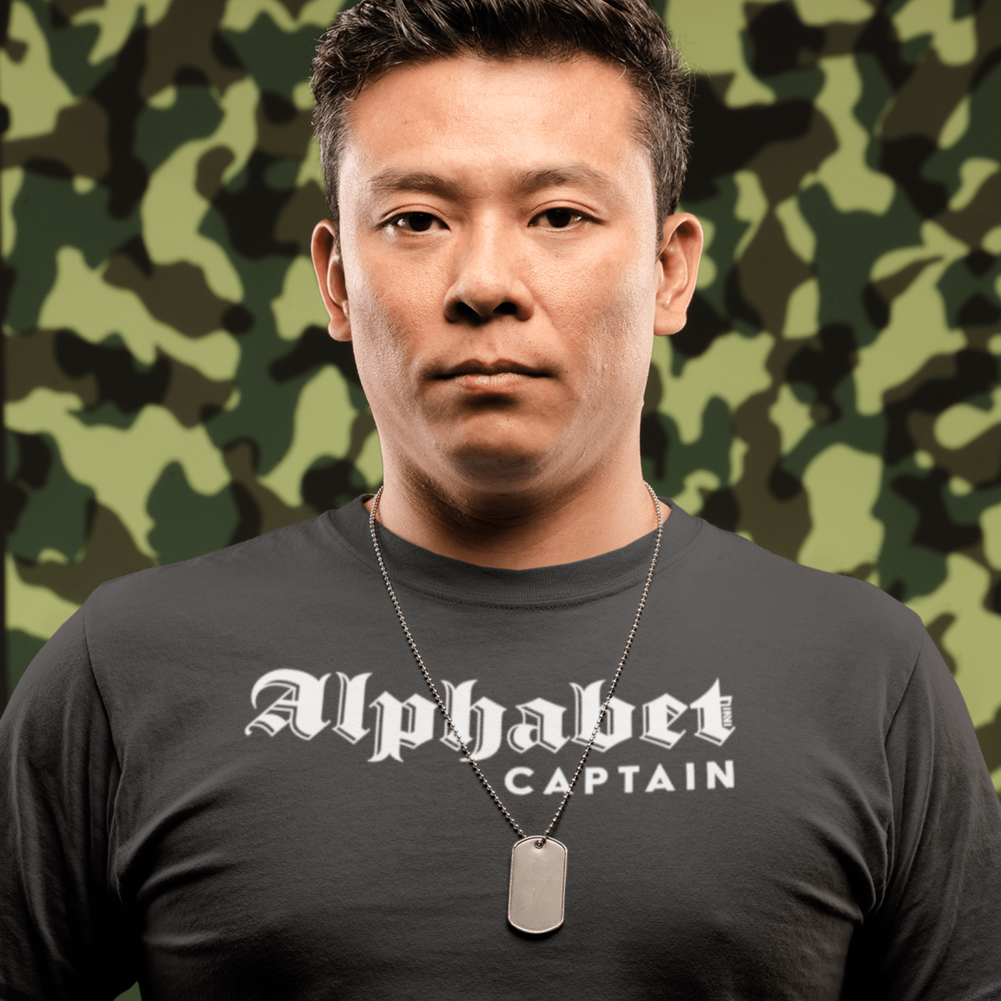 Apparel CAPTAIN - Alphabet Mafia / Black / XS Alphabet Military Ranks T-shirts INVI-Expressionwear