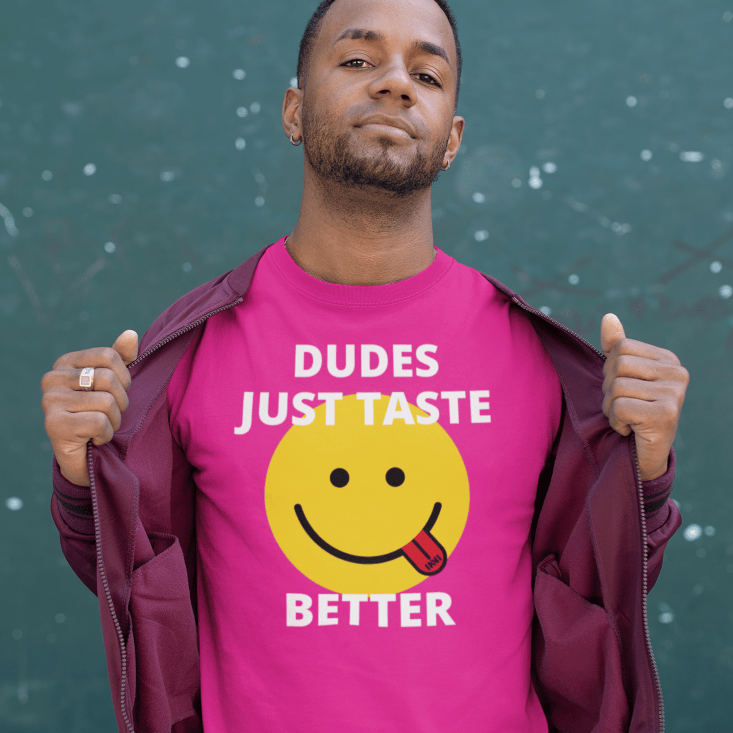 Apparel Antique Heliconia / XS Dudes Just Taste Better T-Shirt INVI-Expressionwear
