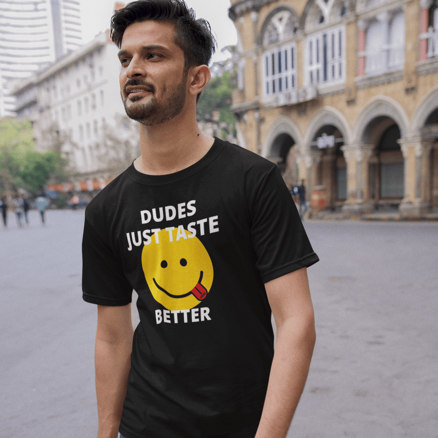 Apparel Black / XS Dudes Just Taste Better T-Shirt INVI-Expressionwear