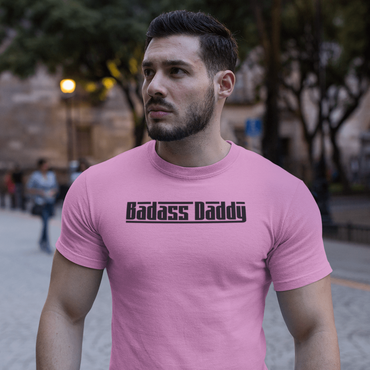Apparel Pink / XS Badass Daddy T-Shirt INVI-Expressionwear