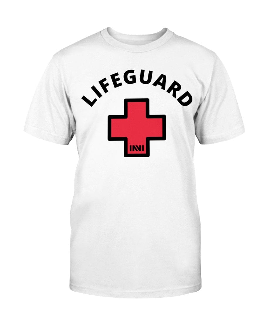 Apparel White Shirt with Black/Red "Lifeguard" logo print / White / XS INVI Lifeguard Classic T-shirt INVI-Expressionwear