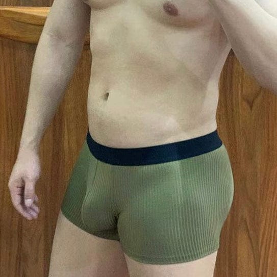 Army Green / M (US size = 27-30") Hug-me Boxer Brief Underwear INVI-Expressionwear
