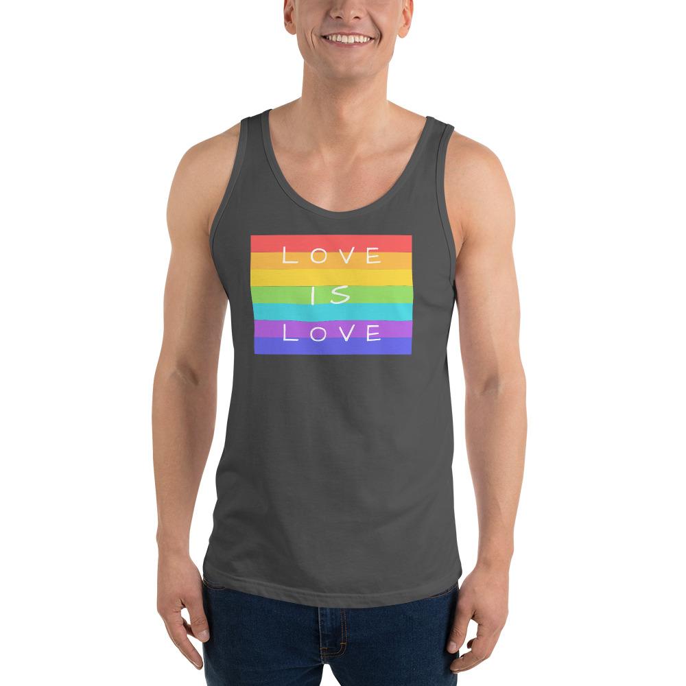 Asphalt / XS Love is Love Men's Tank Top INVI-Expressionwear