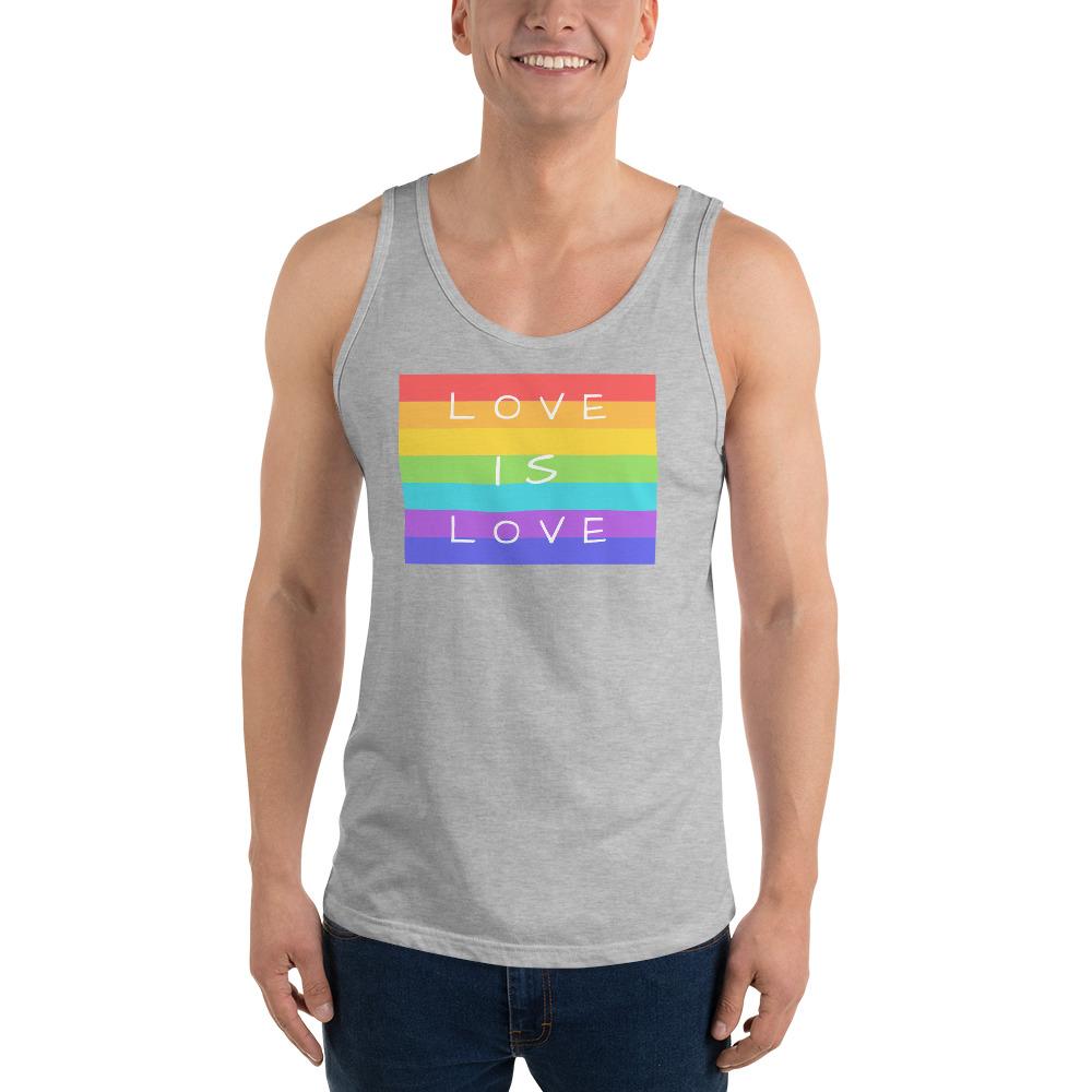Athletic Heather / XS Love is Love Men's Tank Top INVI-Expressionwear