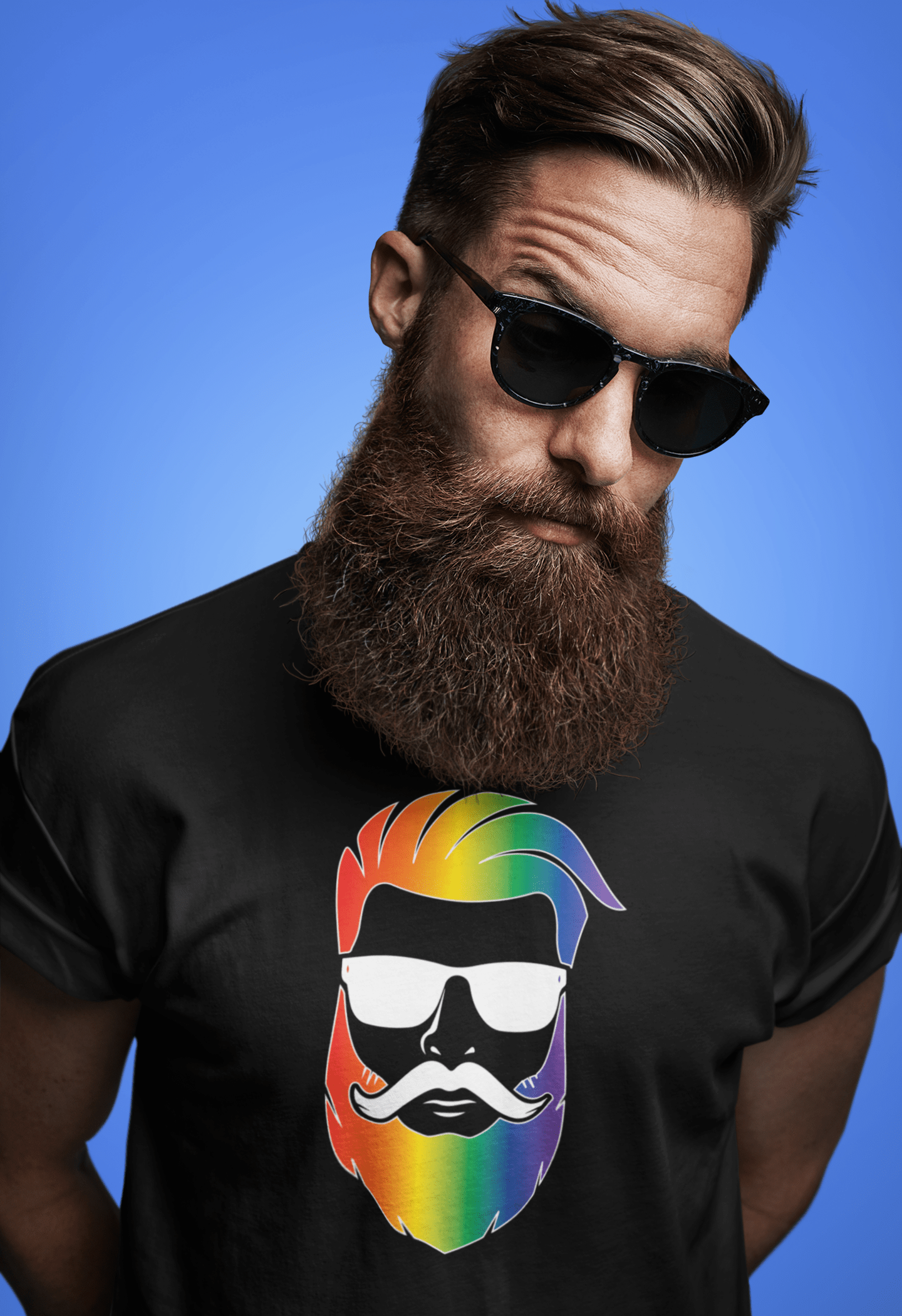 Bearded Man T-Shirt INVI-Expressionwear