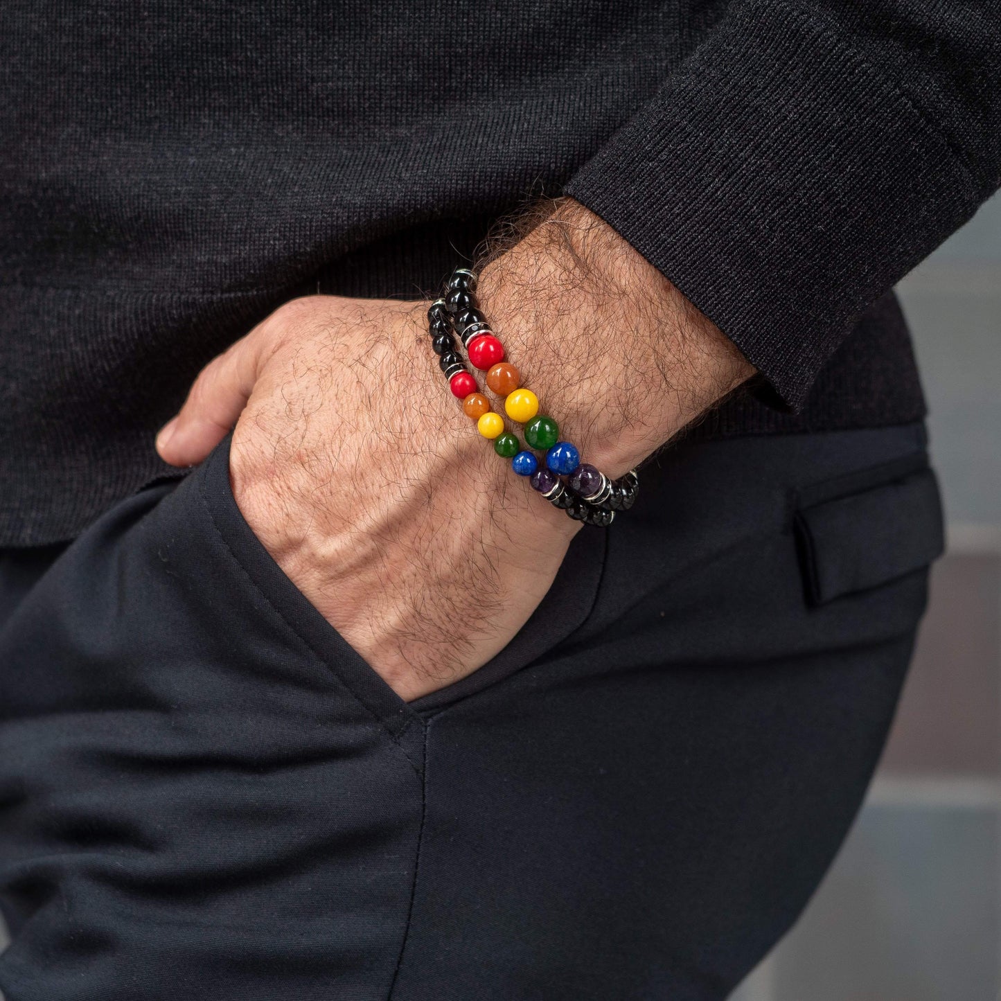 Black Onyx Pride Bracelet INVI-Expressionwear