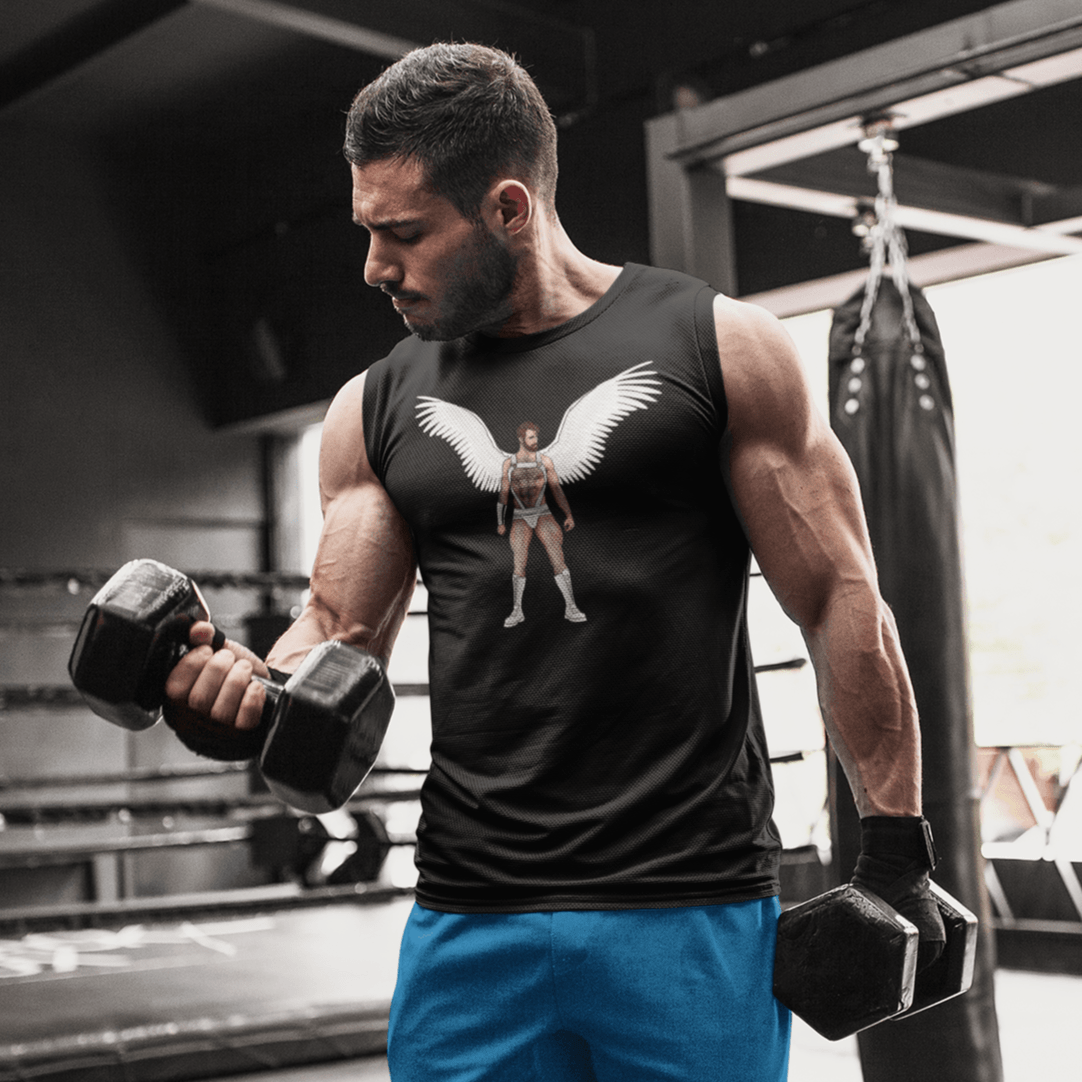 Black / S Angel Muscle Shirt INVI-Expressionwear