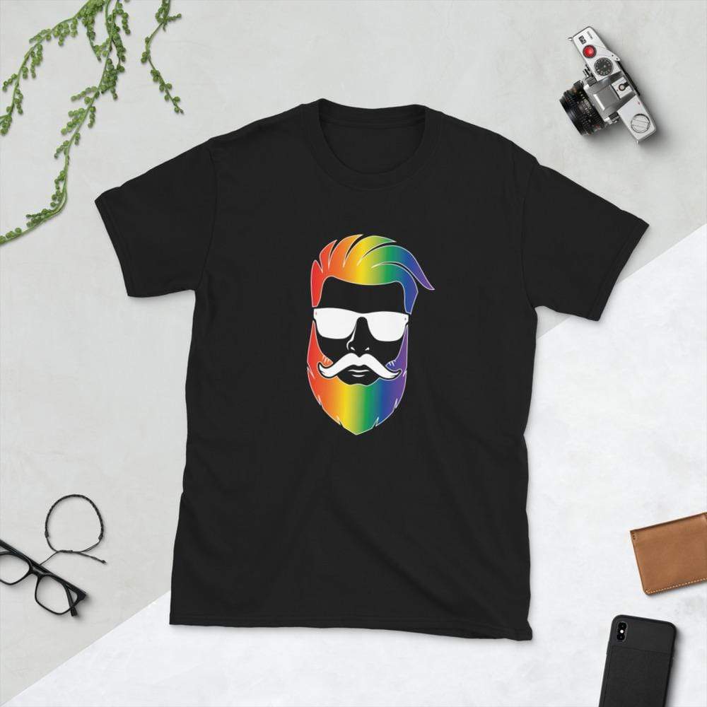 Black / S Bearded Man T-Shirt INVI-Expressionwear