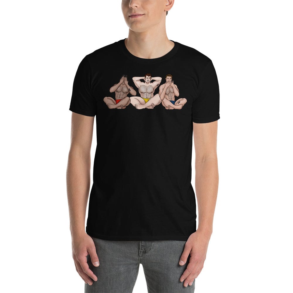 Black / S See No, Hear No, Speak No Evil Muscle Man T-Shirt INVI-Expressionwear