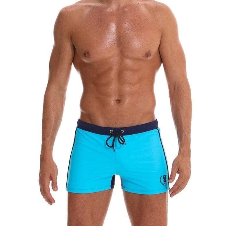 Blue / L - US Medium (31-34") Blue Racing Trunks Swimsuit INVI-Expressionwear