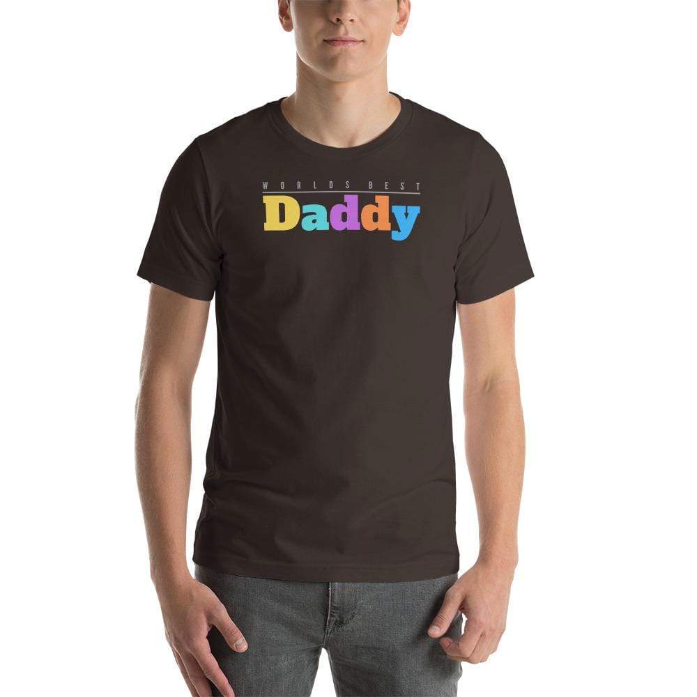 Brown / S Worlds Best Daddy T-shirt INVI-Expressionwear