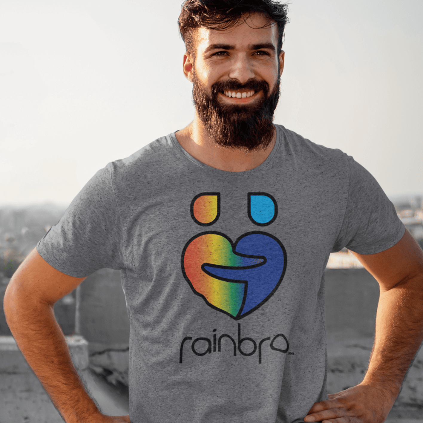 Dark Heather / S RainBro T-Shirt INVI-Expressionwear