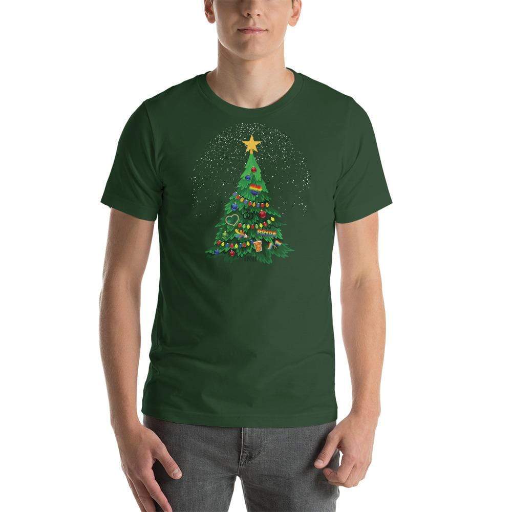 Forest / S Gay Christmas T-Shirt INVI-Expressionwear