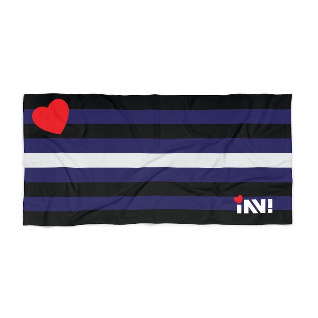 Home Decor 30" × 60" Leather Flag Beach Towel INVI-Expressionwear