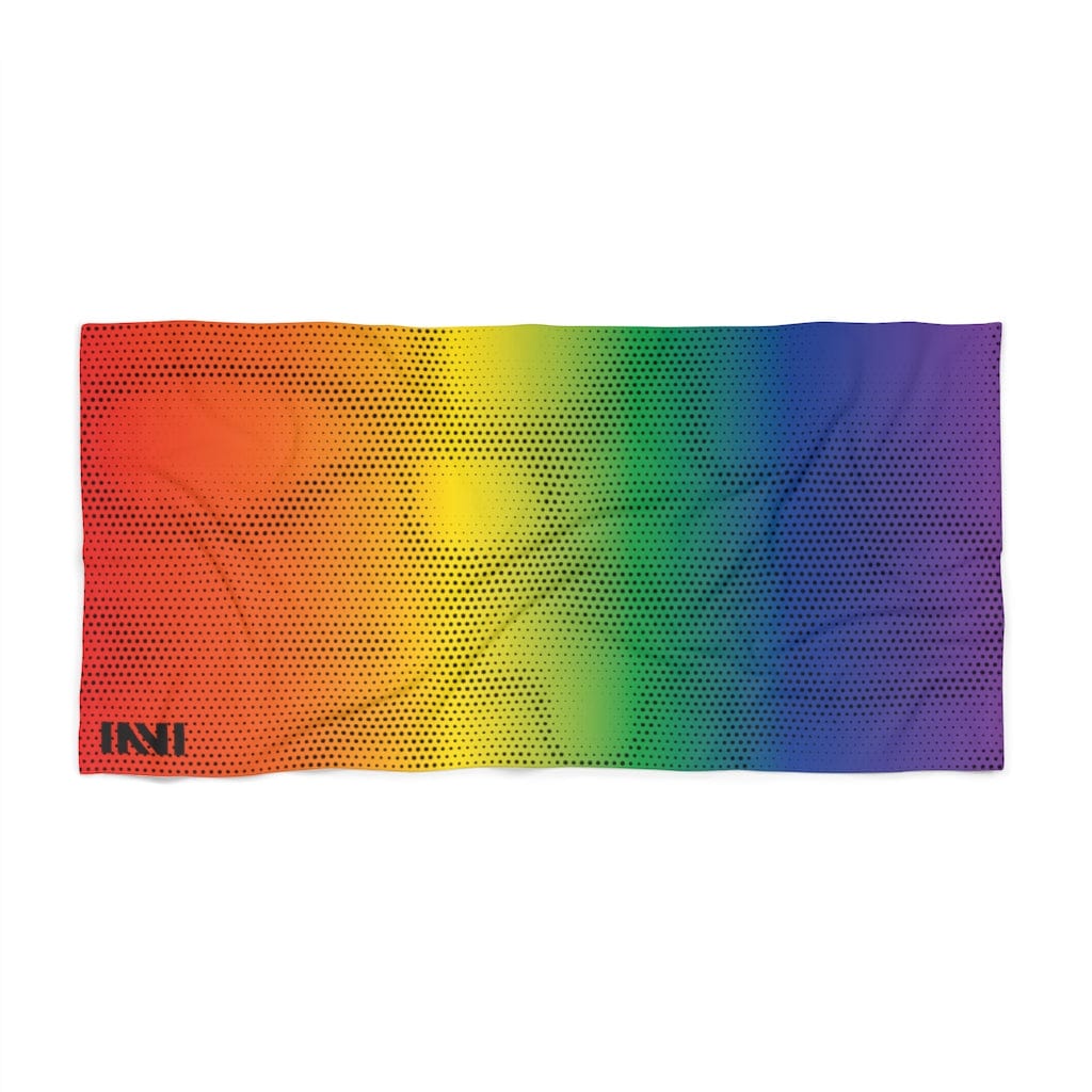 Home Decor 30" × 60" Modern Rainbow Beach Towel INVI-Expressionwear