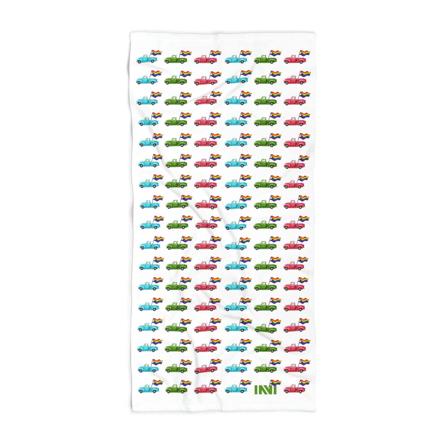 Home Decor 30" × 60" Rainbow Truckin Pool or Beach Towel INVI-Expressionwear
