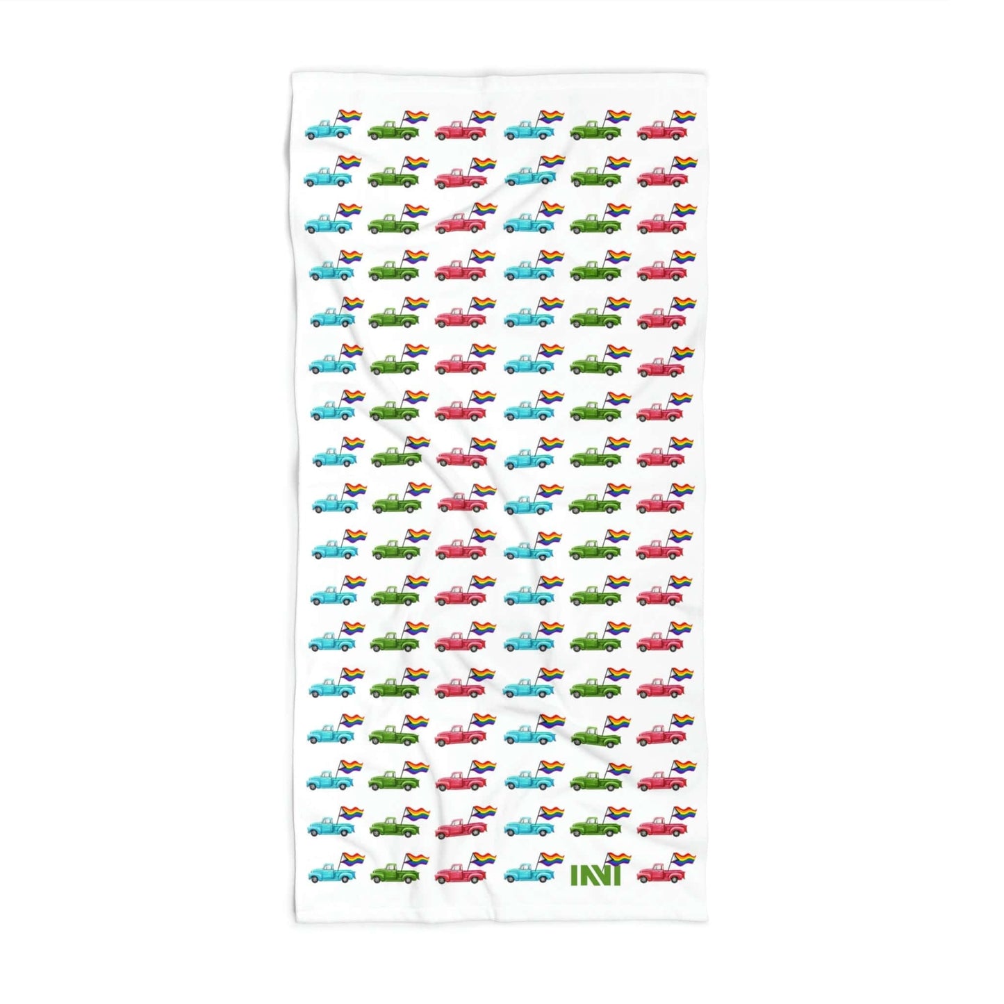 Home Decor 36" × 72" Rainbow Truckin Pool or Beach Towel INVI-Expressionwear