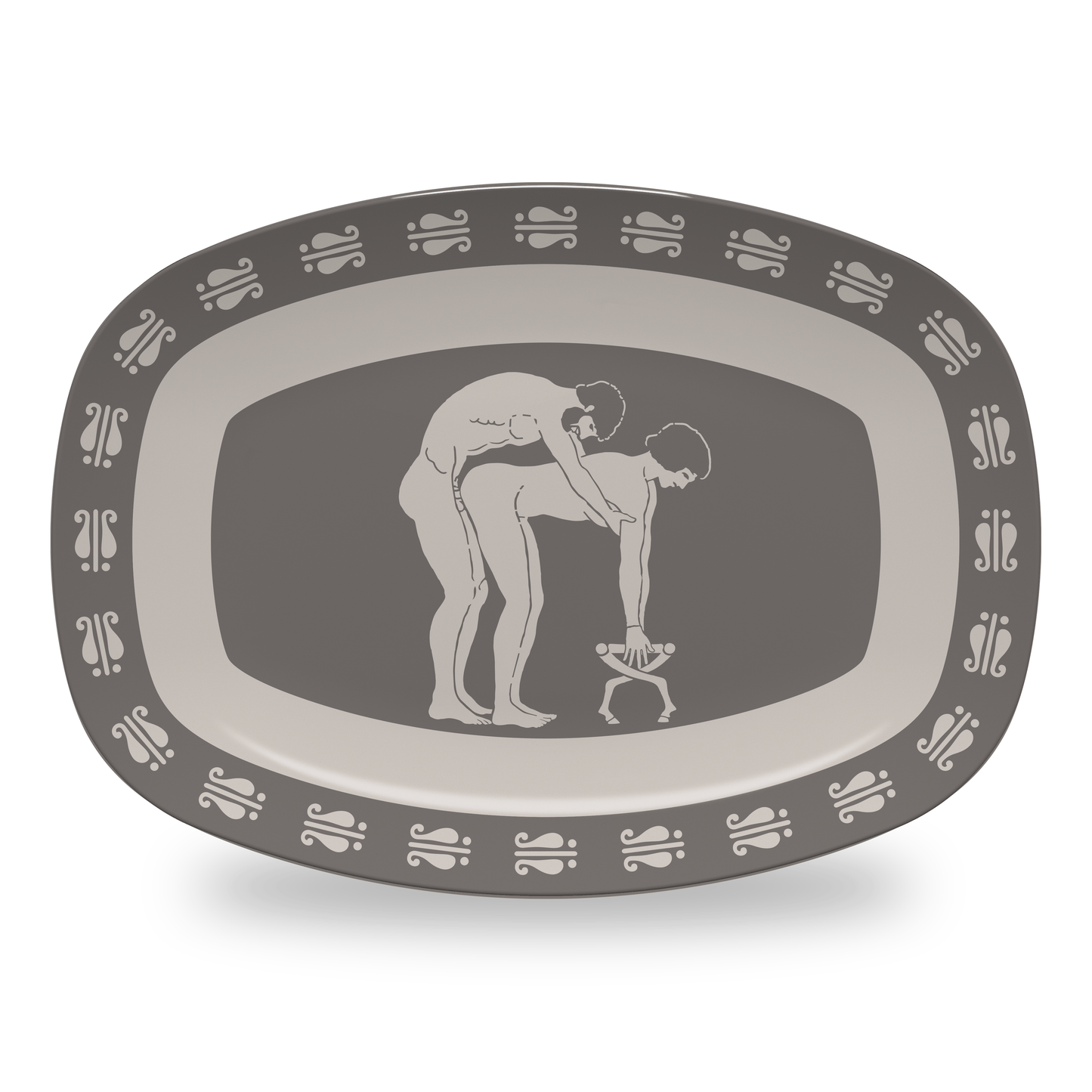 Home Decor Platter / Doggy Birdcage Inspired Greek Boy Dinnerware - Single Pieces INVI-Expressionwear