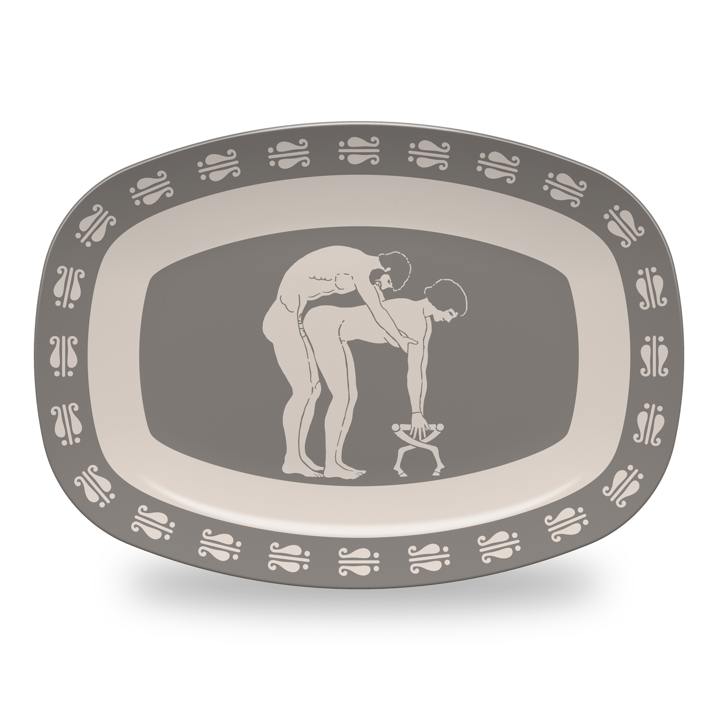Home Decor Platters - 3 Piece Set / All Doggy Birdcage Inspired Greek Boy Dinnerware - Platter Sets INVI-Expressionwear
