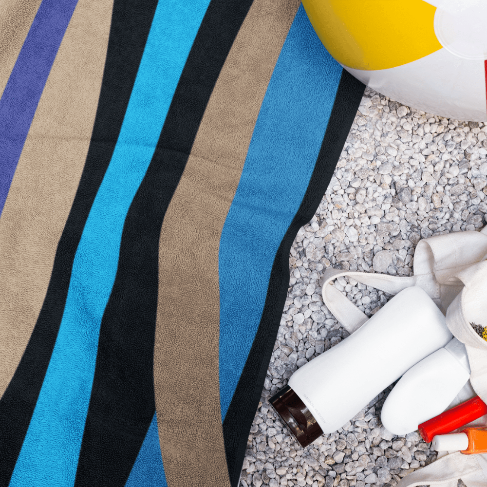 Home Decor Waves Beach Towel INVI-Expressionwear