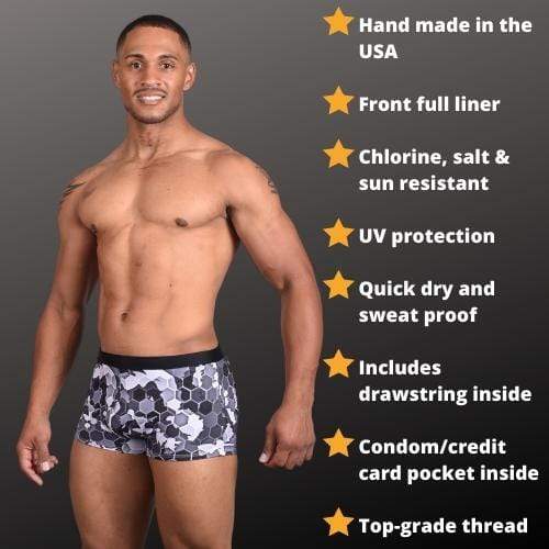 Honeycomb Camo Trunks Swimsuit INVI-Expressionwear
