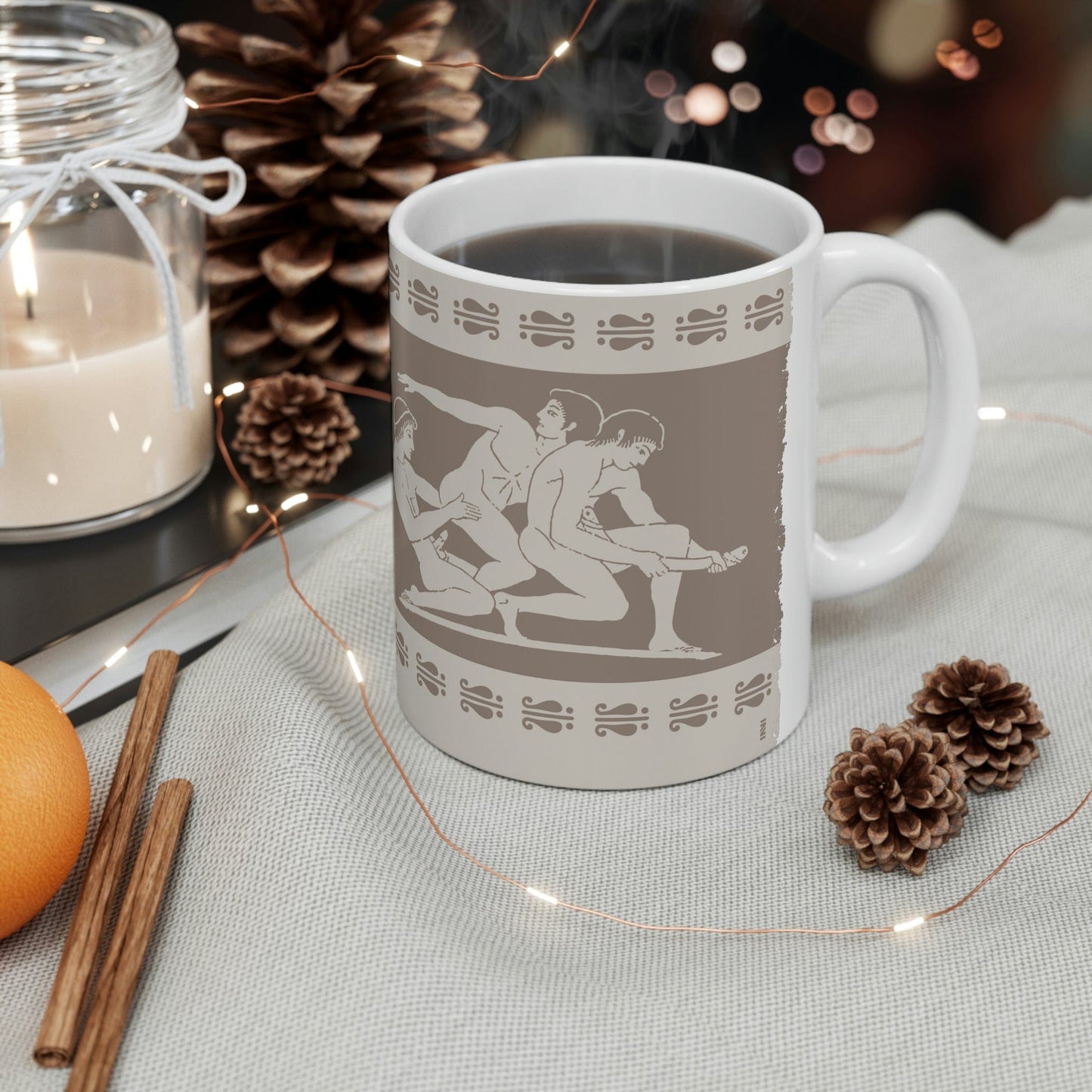 Mug 11oz Birdcage Inspired Greek Boy Dinnerware - Ceramic Mug 11oz INVI-Expressionwear