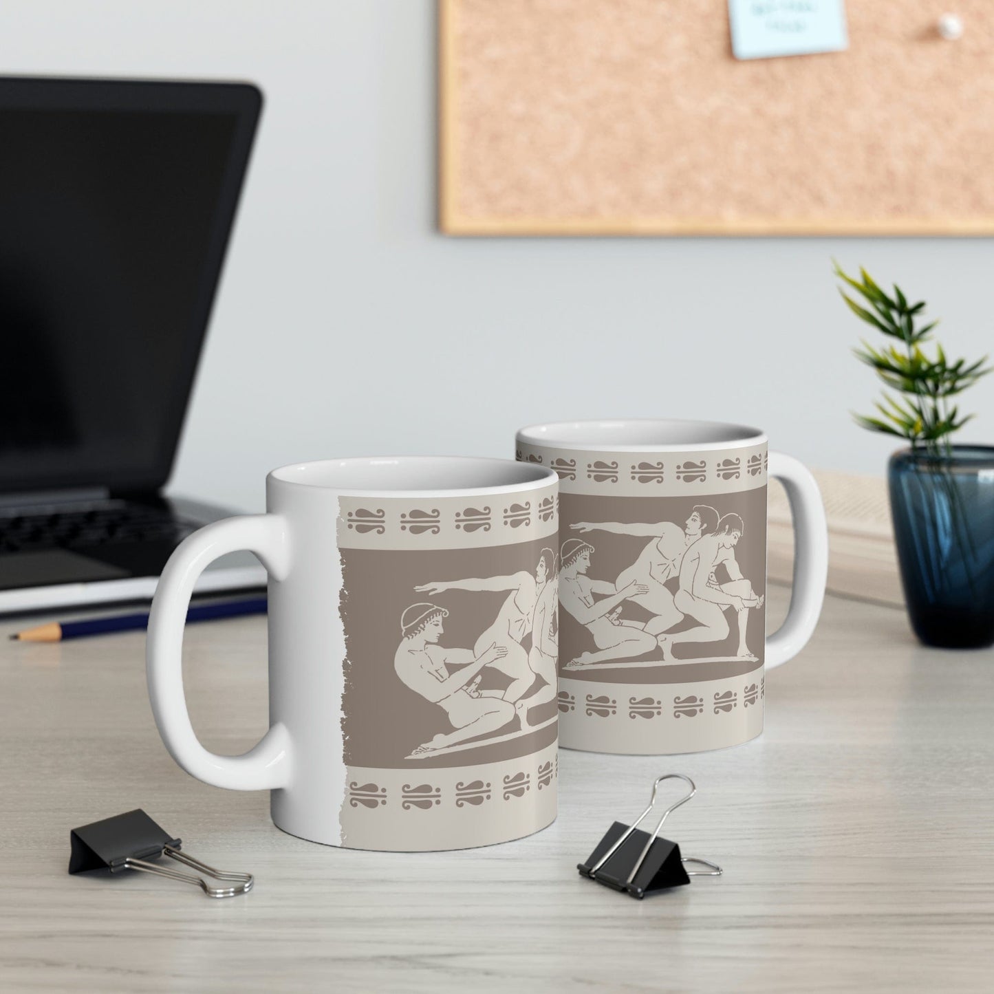 Mug 11oz Birdcage Inspired Greek Boy Dinnerware - Ceramic Mug 11oz INVI-Expressionwear