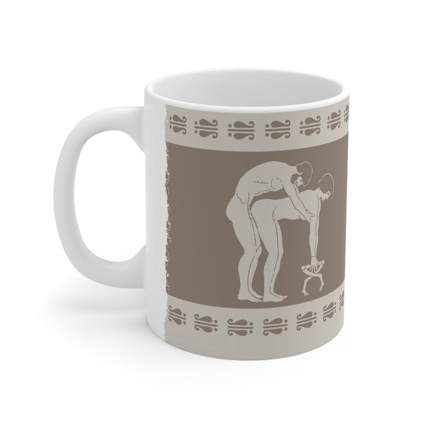 Mug 11oz Birdcage Inspired Greek Boy Dinnerware - Doggy Pattern Ceramic Mug 11oz INVI-Expressionwear