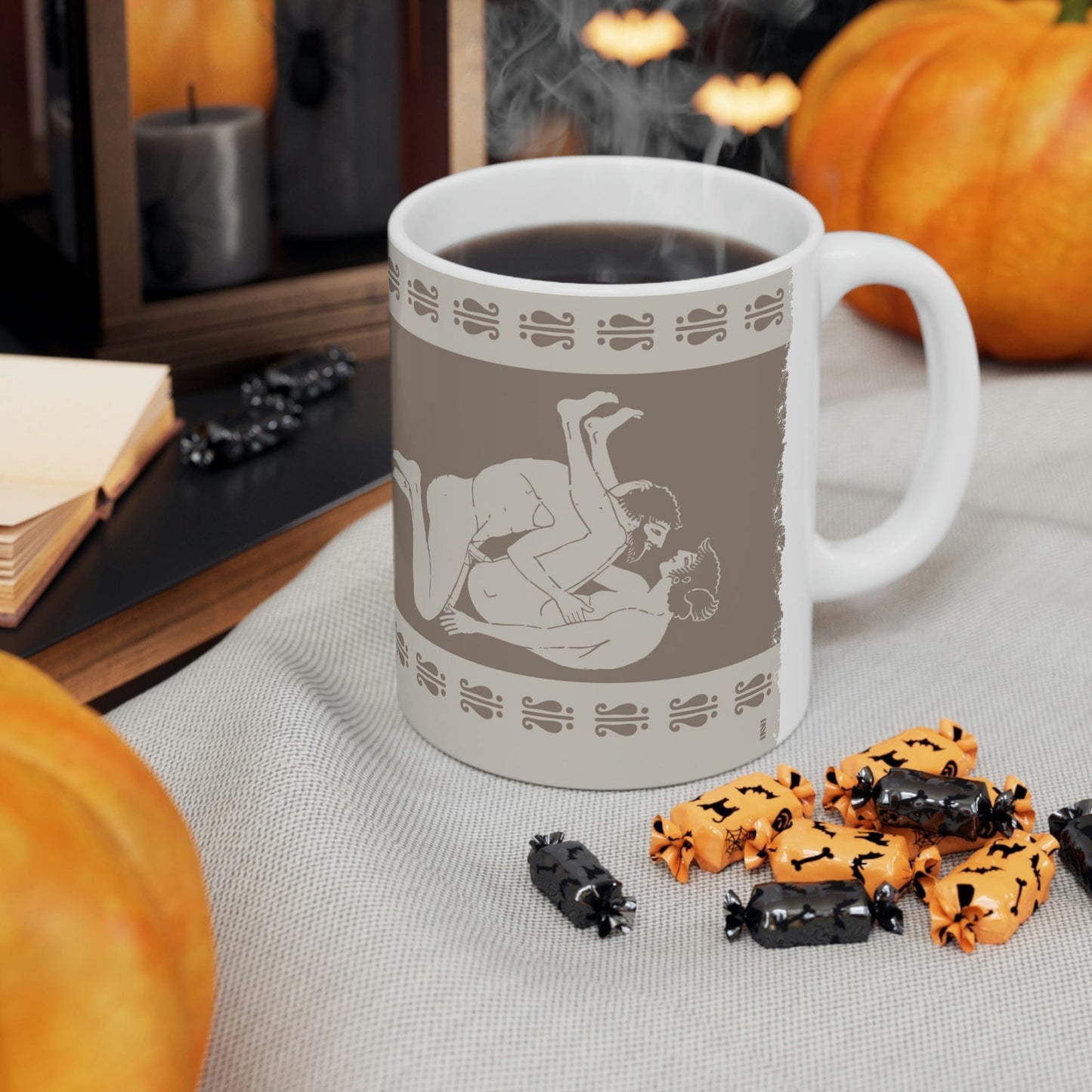 Mug 11oz Birdcage Inspired Greek Boy Dinnerware - Missionary Pattern Ceramic Mug 11oz INVI-Expressionwear