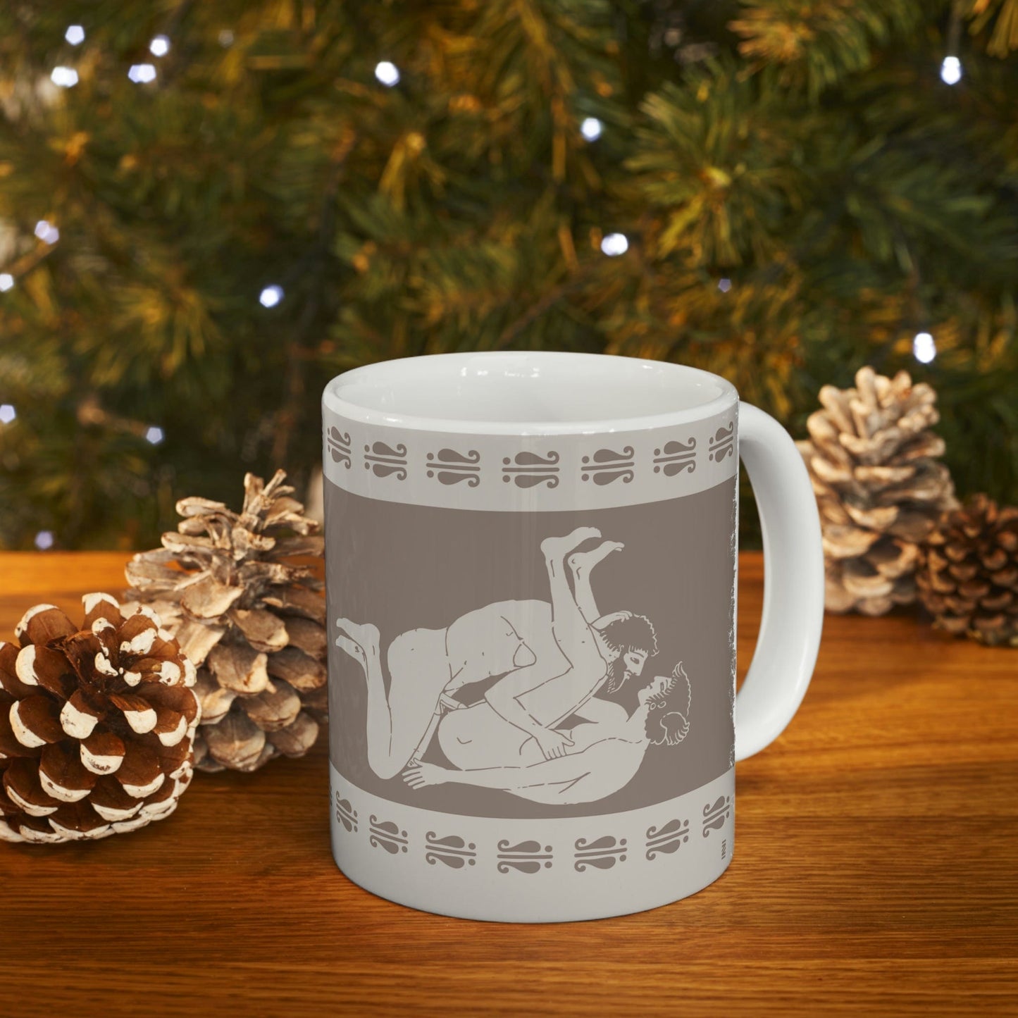 Mug 11oz Birdcage Inspired Greek Boy Dinnerware - Missionary Pattern Ceramic Mug 11oz INVI-Expressionwear