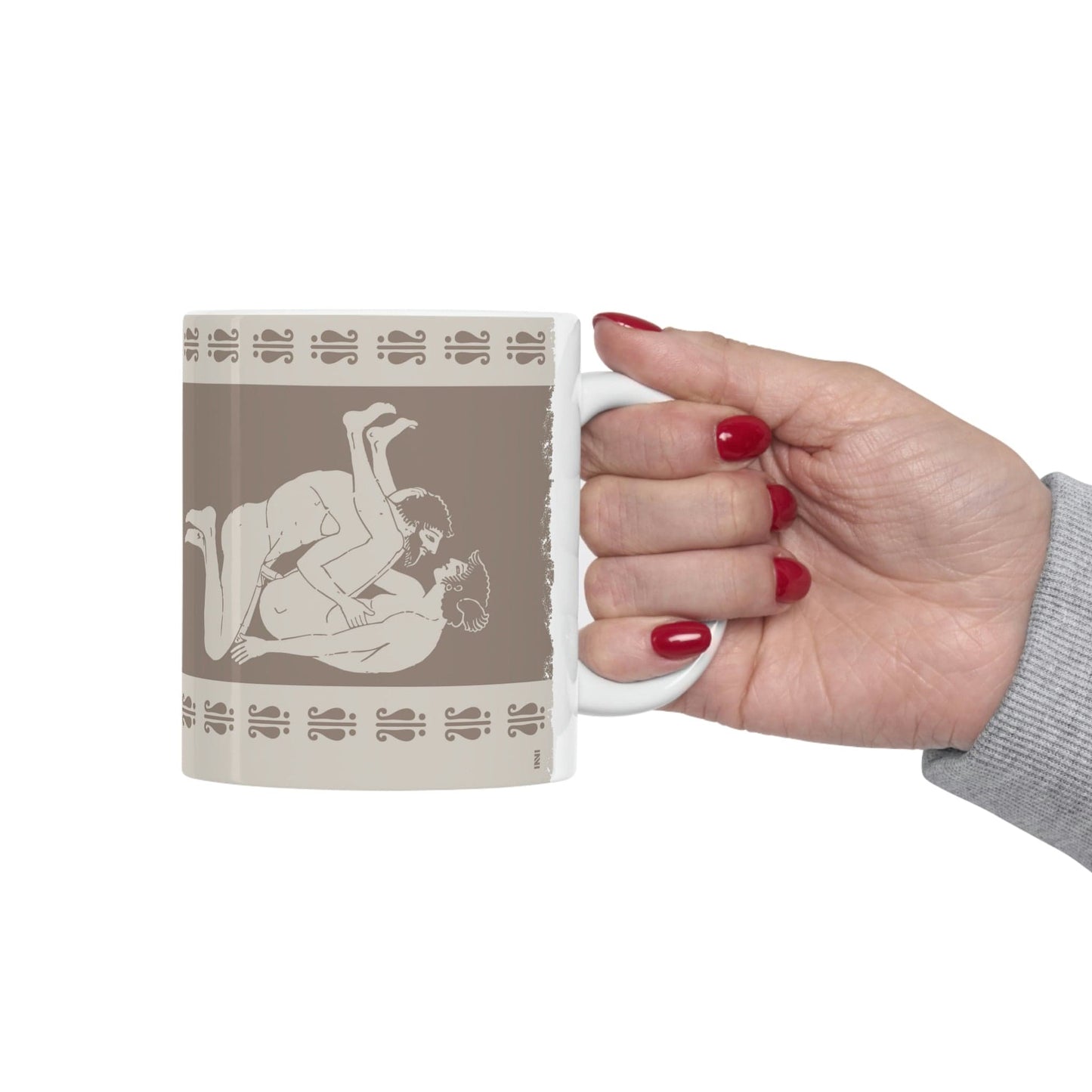 Mug 11oz Birdcage Inspired Greek Boy Dinnerware - Missionary Pattern Ceramic Mug 11oz INVI-Expressionwear