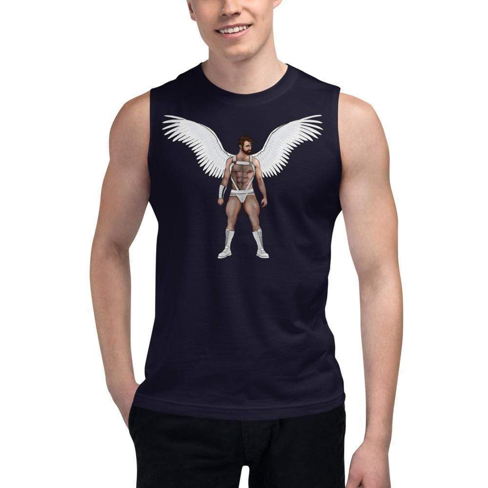 Navy / S Angel Muscle Shirt INVI-Expressionwear