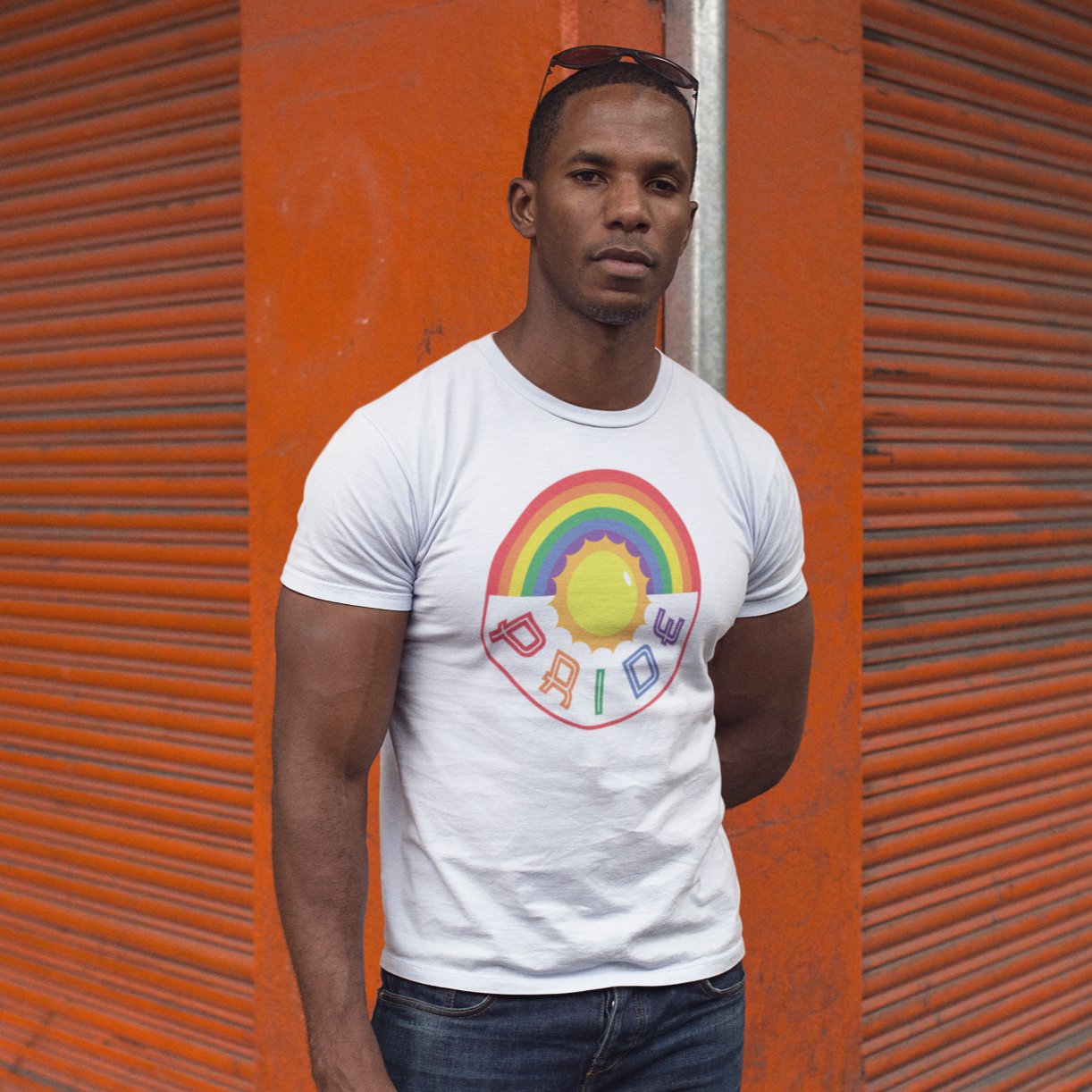Pride circle T-Shirt INVI-Expressionwear - white