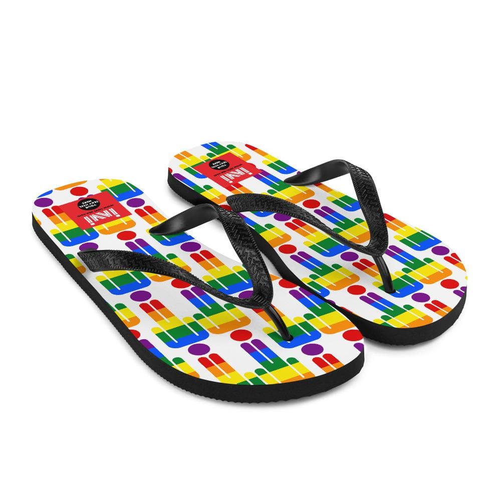 S Couples Rainbow Flip-Flops INVI-Expressionwear