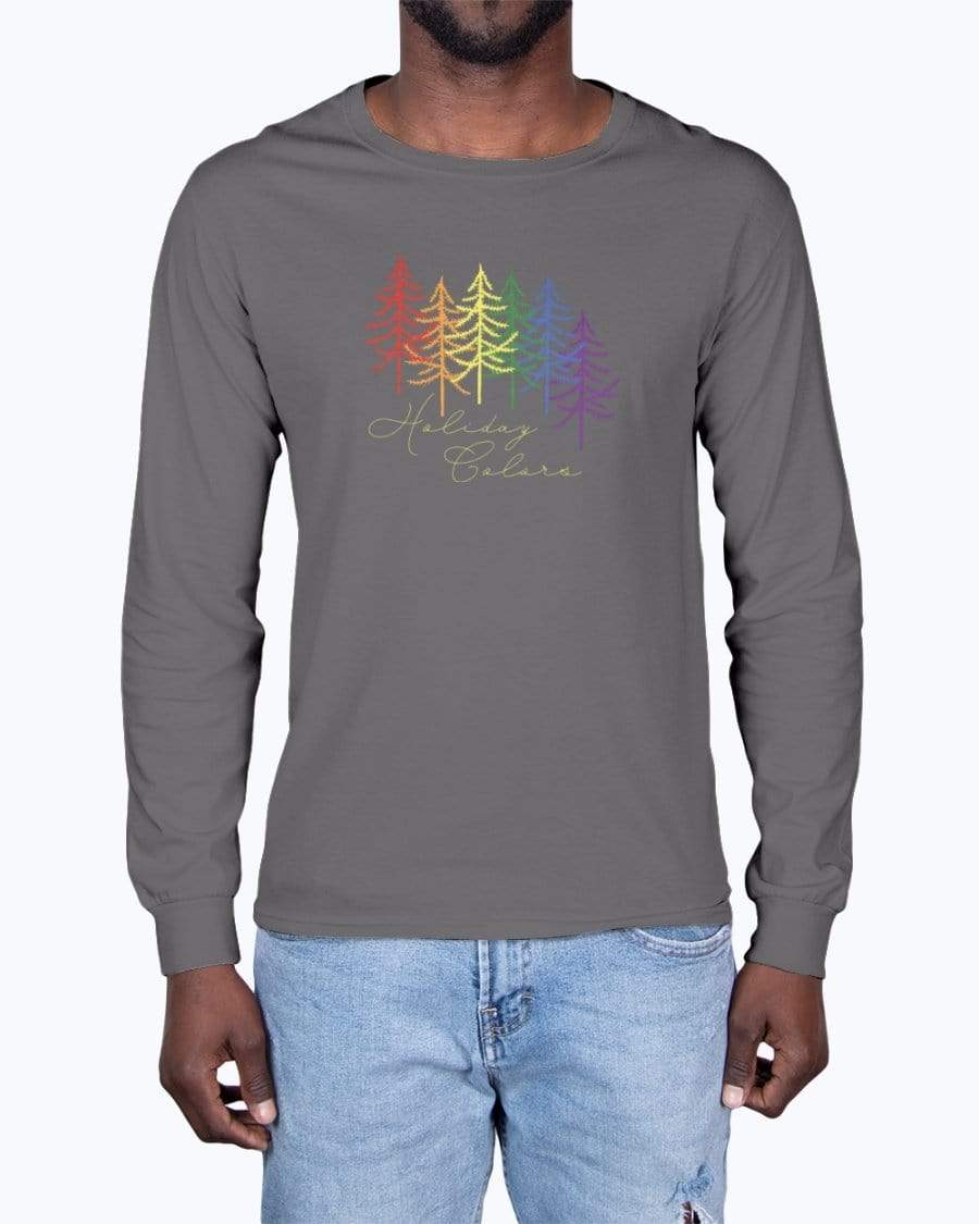 Shirts Asphalt / XS Holiday Colors Long Sleeve T-Shirt INVI-Expressionwear