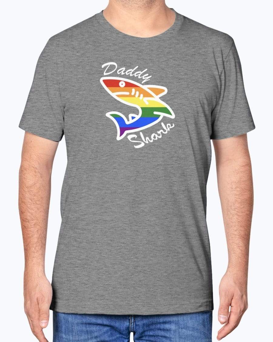 Shirts Athletic Heather / XS Daddy Shark Pride T-shirt INVI-Expressionwear