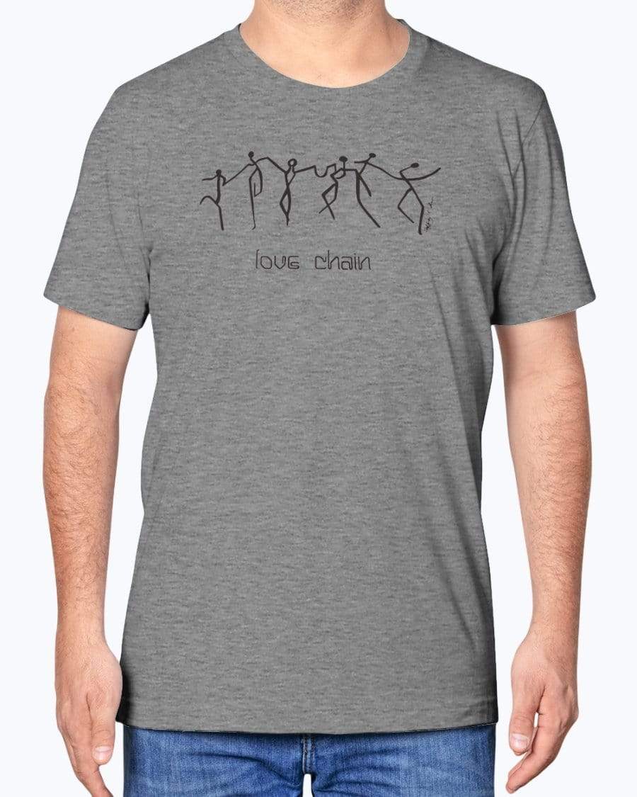 Shirts Athletic Heather / XS Love Chain - T-shirt INVI-Expressionwear