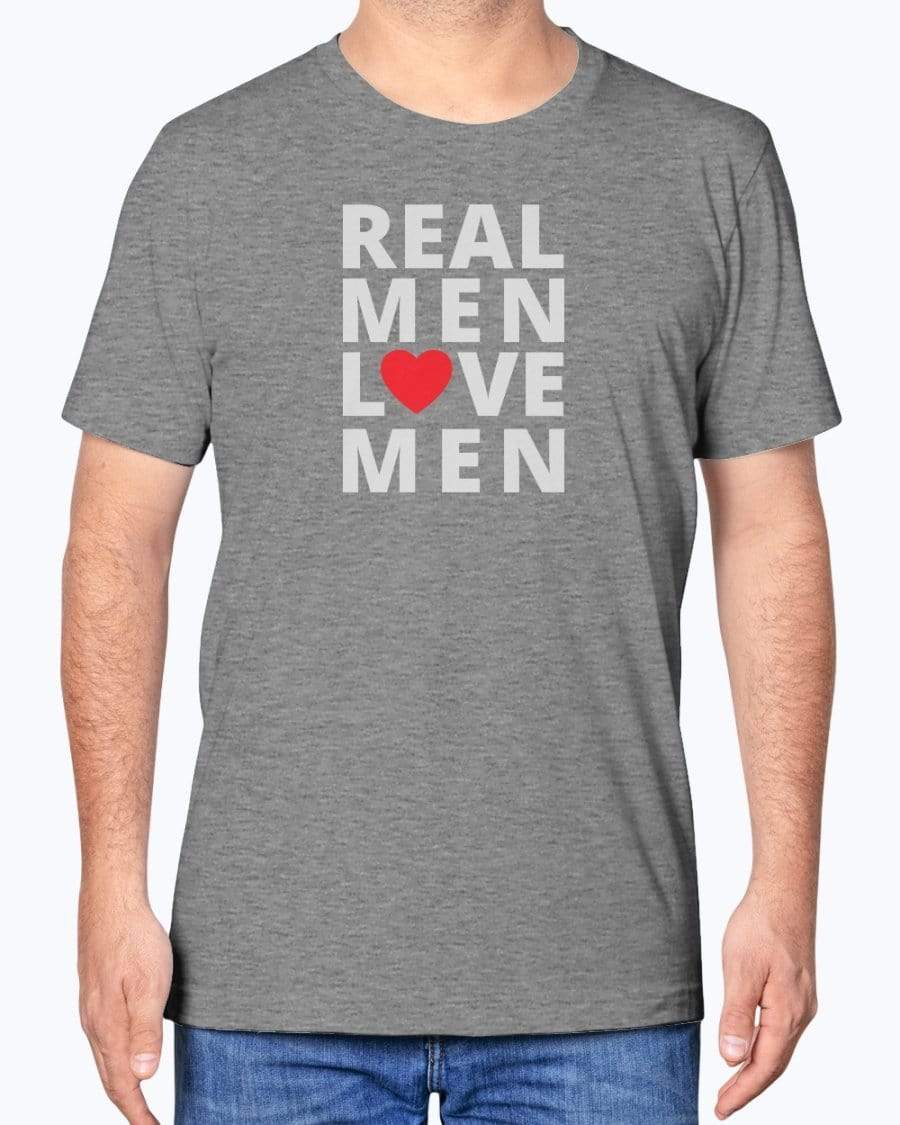 Shirts Athletic Heather / XS Real Men Love Men T-Shirt INVI-Expressionwear