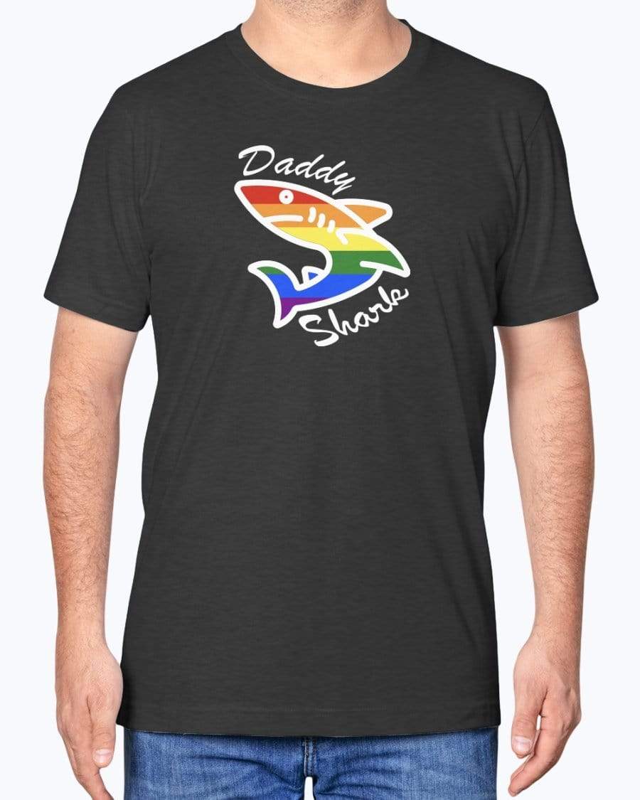 Shirts Black Heather / XS Daddy Shark Pride T-shirt INVI-Expressionwear