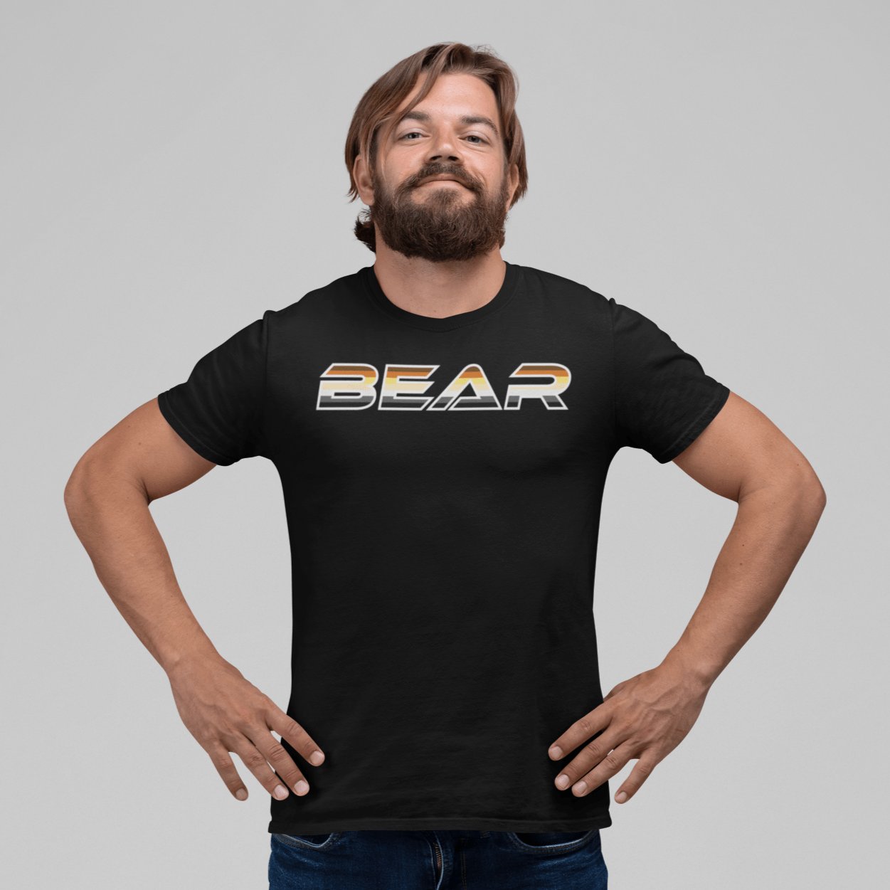 Shirts Black / XS BEAR Flag T-Shirt INVI-Expressionwear