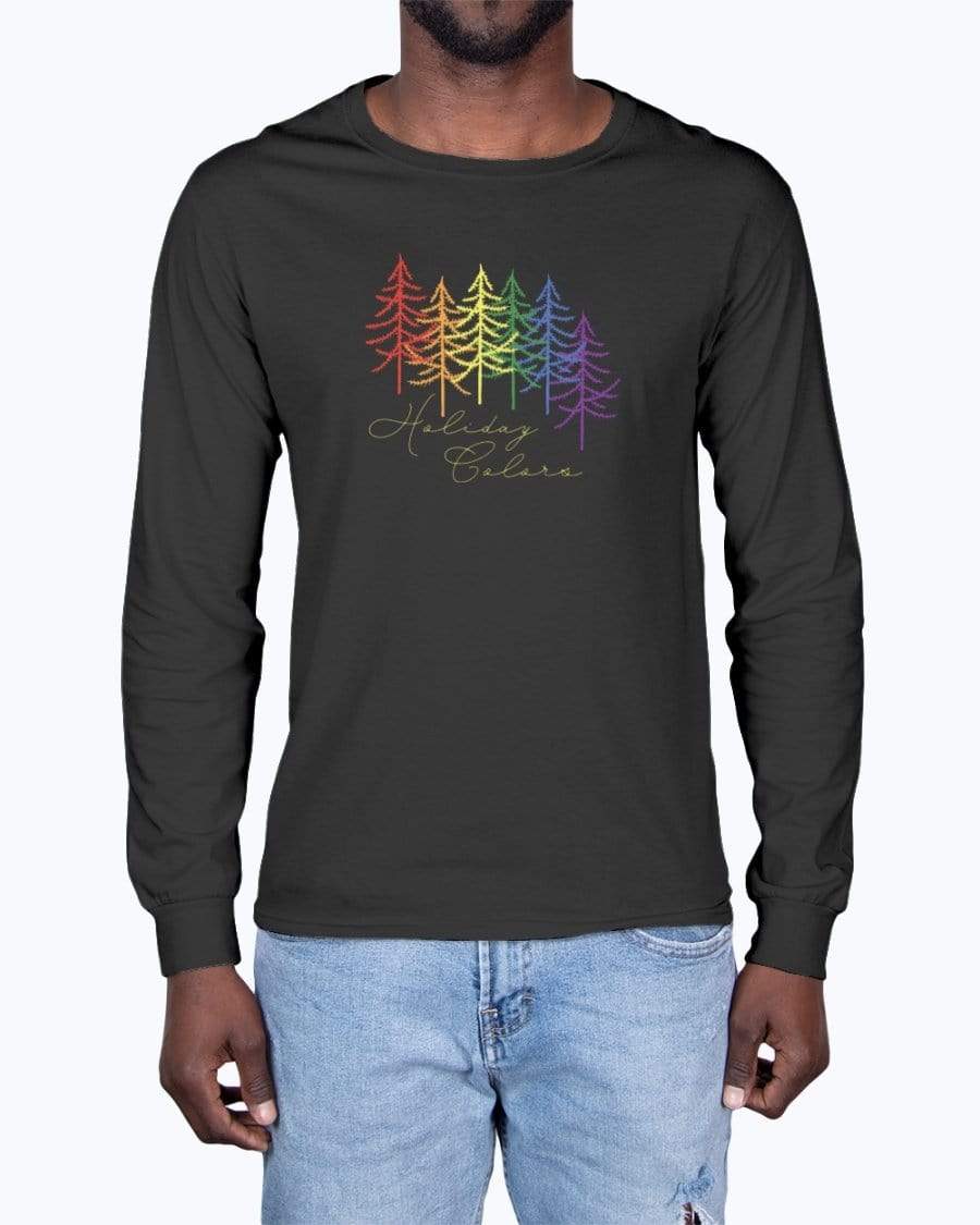 Shirts Black / XS Holiday Colors Long Sleeve T-Shirt INVI-Expressionwear