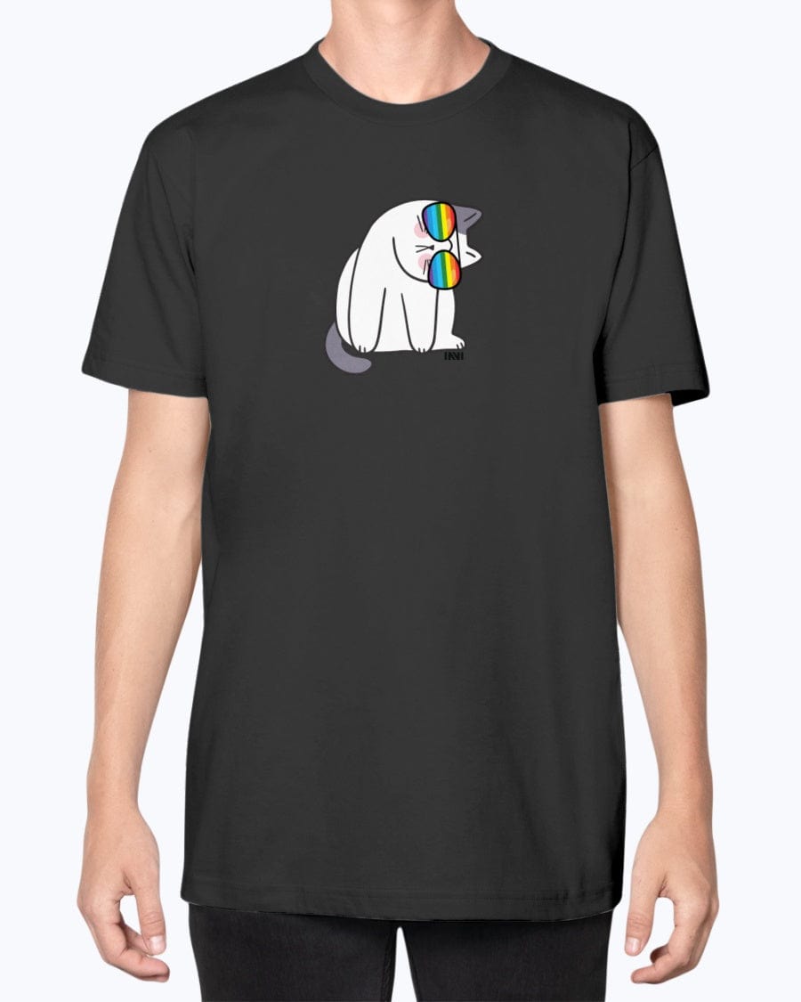 Shirts Black / XS Rainbow Cat Pride T-shirt INVI-Expressionwear