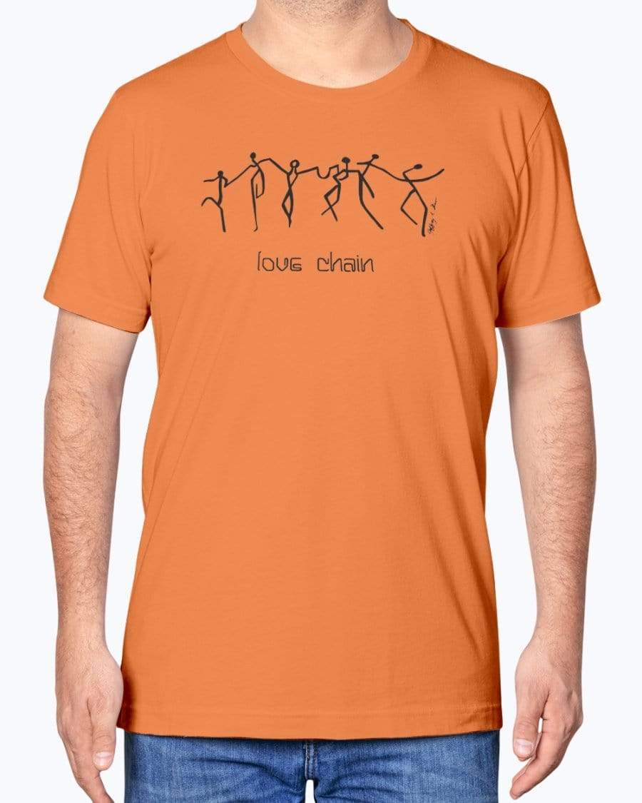 Shirts Burnt Orange / XS Love Chain - T-shirt INVI-Expressionwear