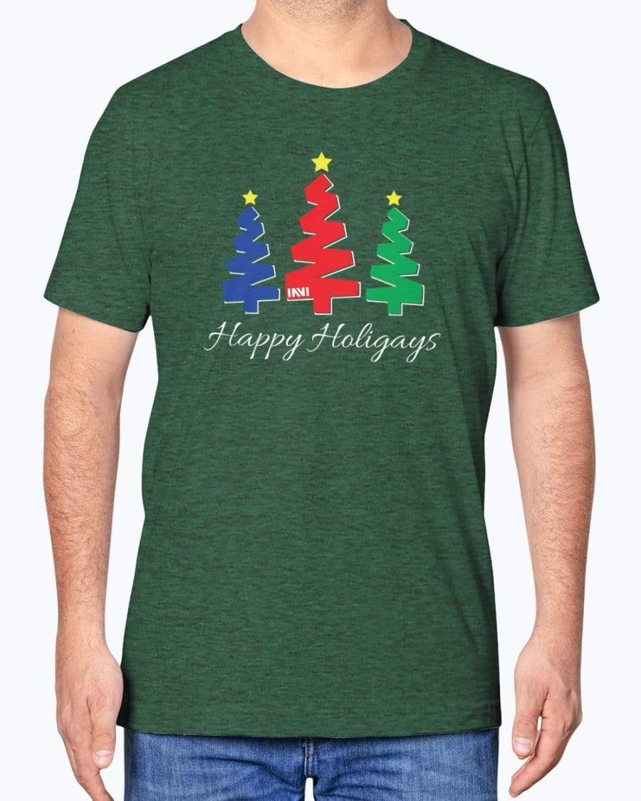 Shirts Heather Grass Green / XS Happy Holigays T-Shirt INVI-Expressionwear