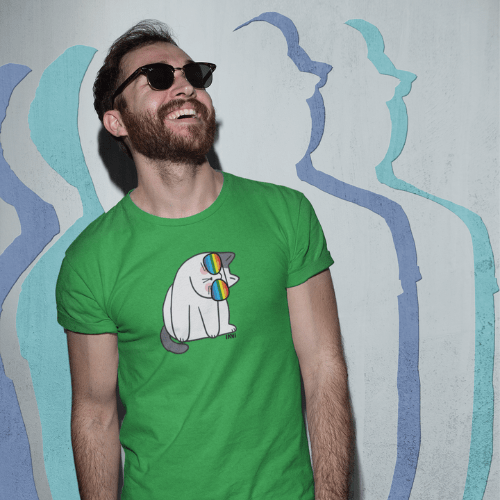 Shirts Rainbow Cat Pride T-shirt INVI-Expressionwear
