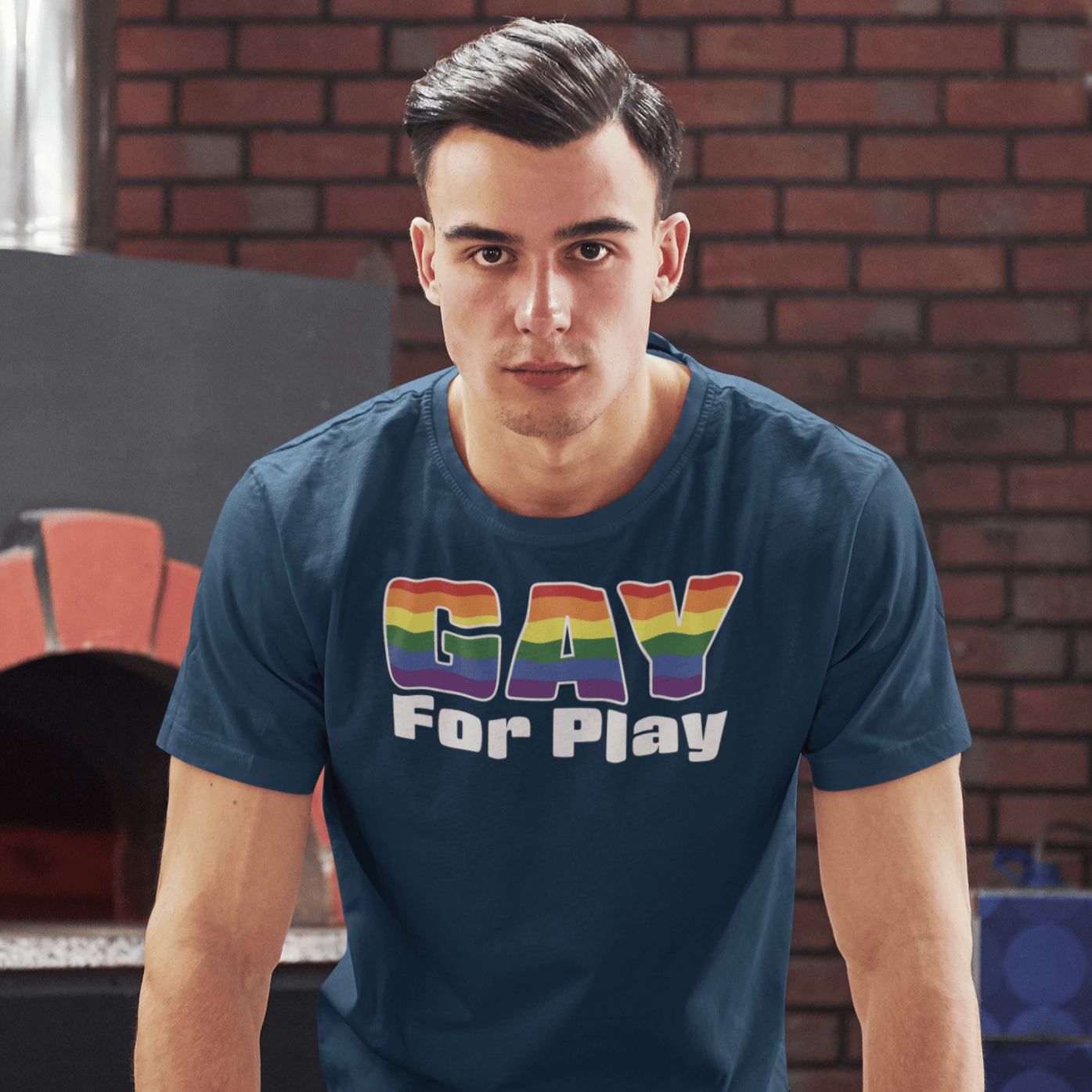 Shirts Navy / XS Gay For Play T-Shirt INVI-Expressionwear